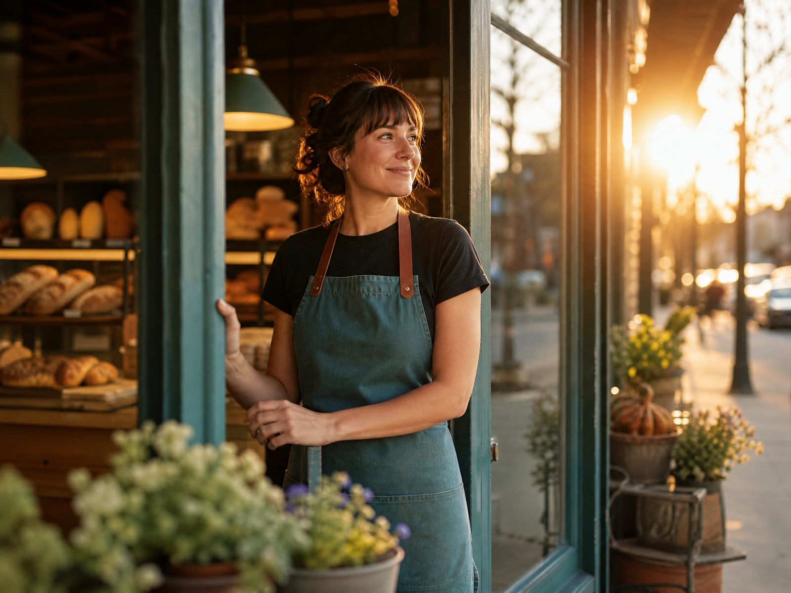 A local business owner opening a neighborhood shop